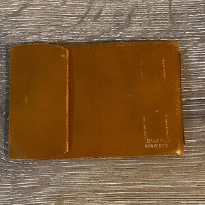 Buxton Convertible Vintage Tan Leather Key & Card Holder